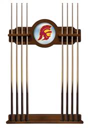 University of Southern California Solid Wood Cue Rack with a Chardonnay Finish