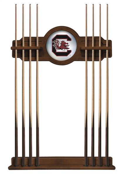 University of South Carolina Solid Wood Cue Rack with a Chardonnay Finish