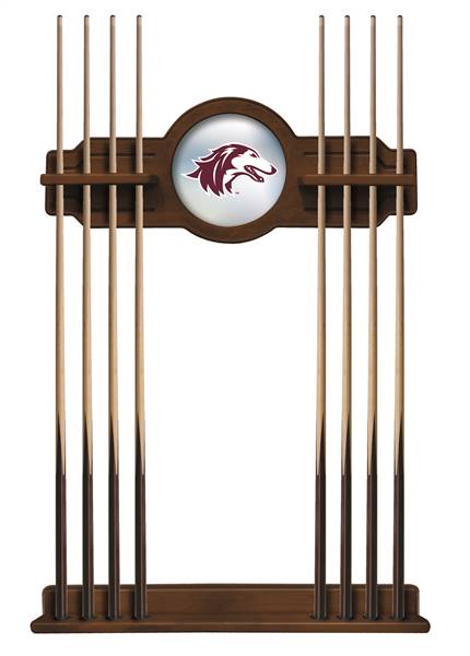 Southern Illinois University Solid Wood Cue Rack with a Chardonnay Finish