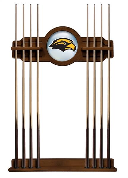 University of Southern Mississippi Solid Wood Cue Rack with a Chardonnay Finish