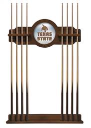 Texas State University Solid Wood Cue Rack with a Chardonnay Finish