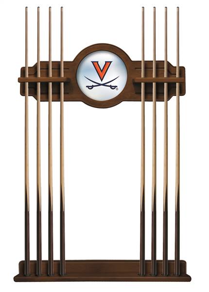 University of Virginia Solid Wood Cue Rack with a Chardonnay Finish