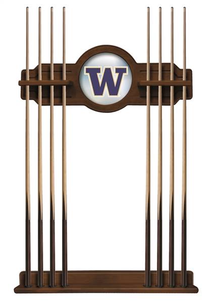 University of Washington Solid Wood Cue Rack with a Chardonnay Finish