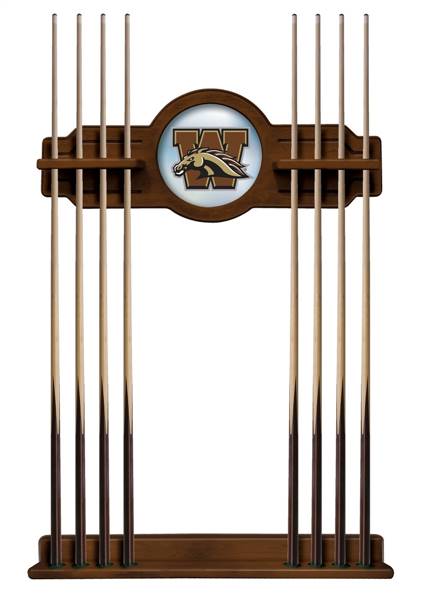 Western Michigan University Solid Wood Cue Rack with a Chardonnay Finish