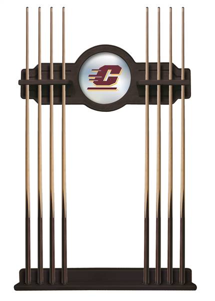 Central Michigan University Solid Wood Cue Rack with a English Tudor Finish