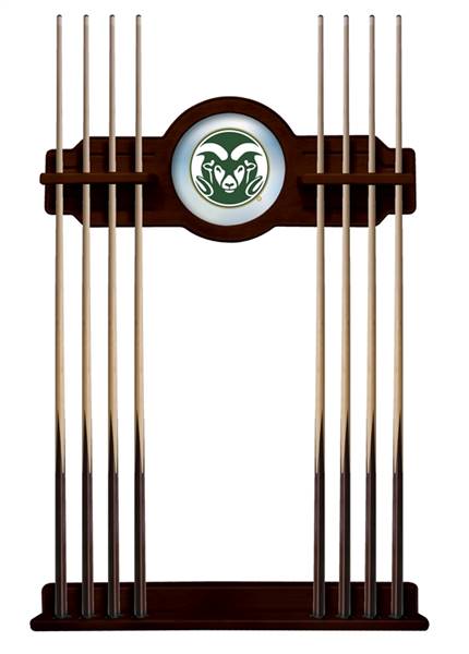 Colorado State University Solid Wood Cue Rack with a English Tudor Finish