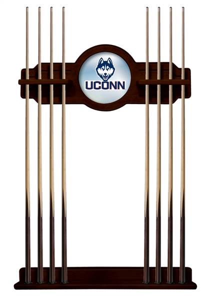 University of Connecticut Solid Wood Cue Rack with a English Tudor Finish