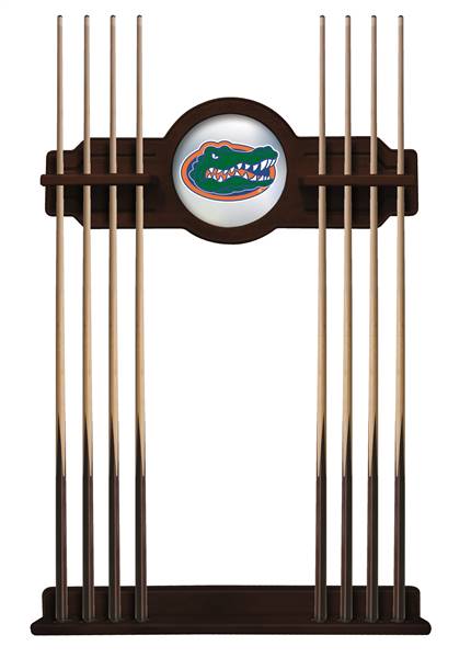 University of Florida Solid Wood Cue Rack with a English Tudor Finish