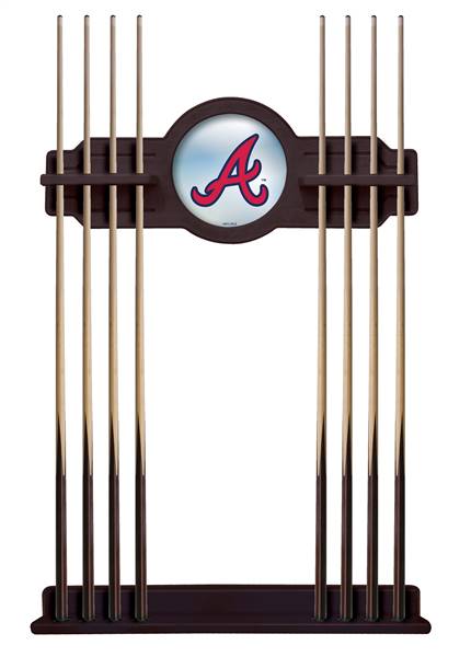 Atlanta Braves Solid Wood Cue Rack with a English Tudor Finish