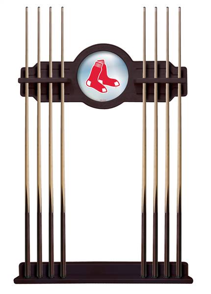 Boston Red Sox Solid Wood Cue Rack with a English Tudor Finish