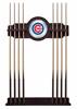 Chicago Cubs Solid Wood Cue Rack with a English Tudor Finish