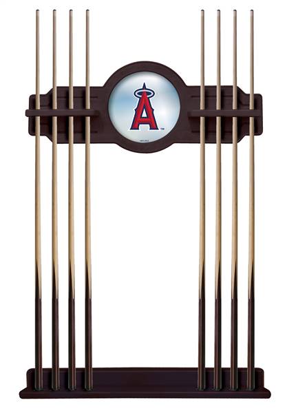 Los Angeles Angels Solid Wood Cue Rack with a English Tudor Finish