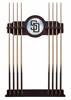 San Diego Padres Solid Wood Cue Rack with a English Tudor Finish