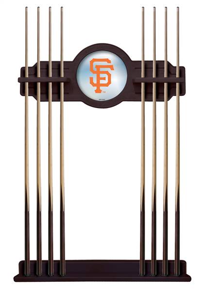 San Francisco Giants Solid Wood Cue Rack with a English Tudor Finish