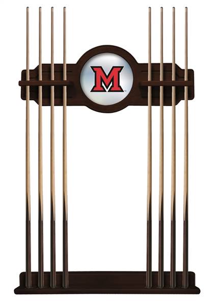 Miami University (OH) Solid Wood Cue Rack with a English Tudor Finish