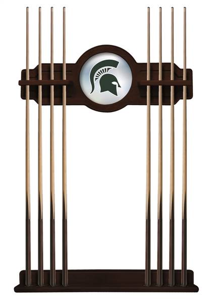 Michigan State University Solid Wood Cue Rack with a English Tudor Finish