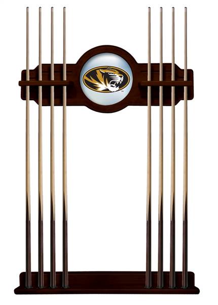 University of Missouri Solid Wood Cue Rack with a English Tudor Finish