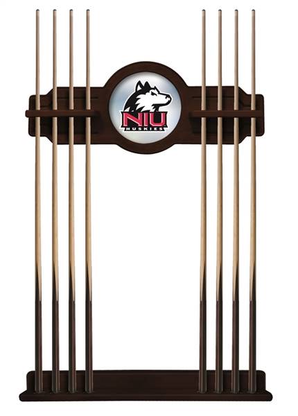 University of Northern Illinois Solid Wood Cue Rack with a English Tudor Finish