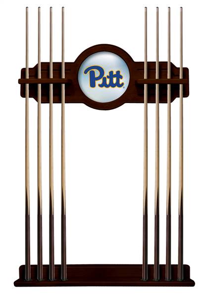 University of Pittsburgh Solid Wood Cue Rack with a English Tudor Finish