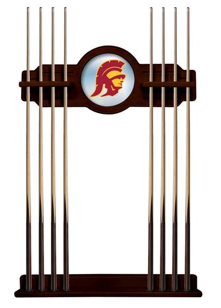 University of Southern California Solid Wood Cue Rack with a English Tudor Finish