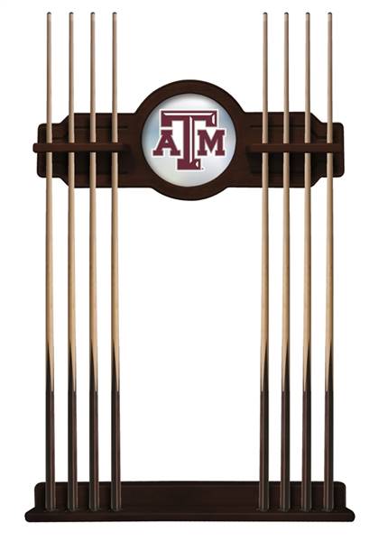 Texas A&M Solid Wood Cue Rack with a English Tudor Finish