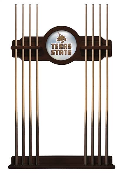 Texas State University Solid Wood Cue Rack with a English Tudor Finish