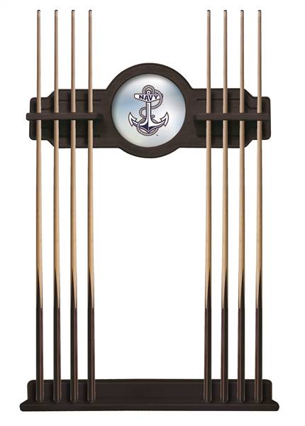 US Naval Academy Solid Wood Cue Rack with a English Tudor Finish