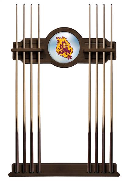 Arizona State University (Sparky) Solid Wood Cue Rack with a Navajo Finish