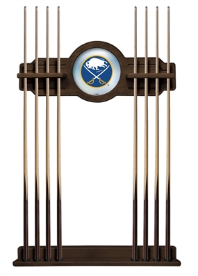 Buffalo Sabres Solid Wood Cue Rack with a Navajo Finish