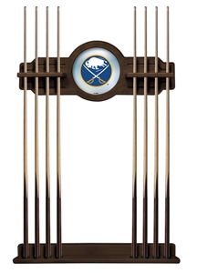 Buffalo Sabres Solid Wood Cue Rack with a Navajo Finish