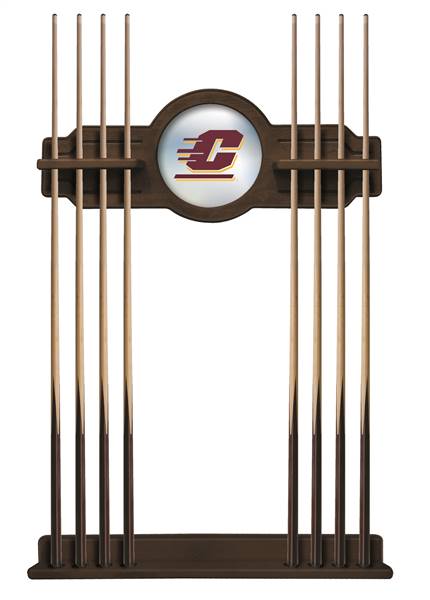 Central Michigan University Solid Wood Cue Rack with a Navajo Finish