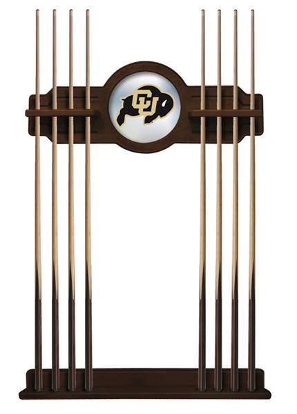 University of Colorado Solid Wood Cue Rack with a Navajo Finish