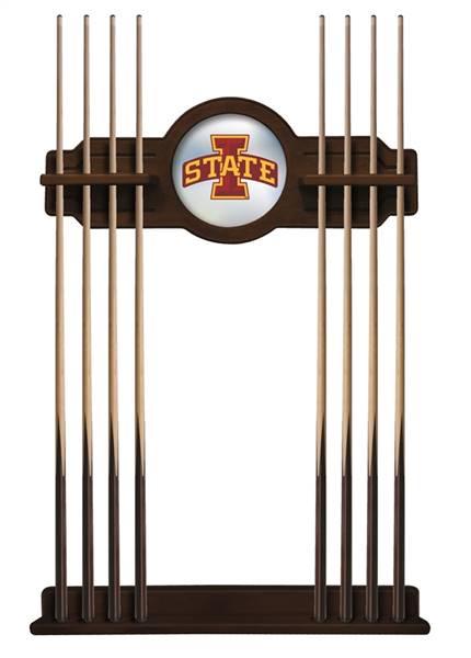 Iowa State University Solid Wood Cue Rack with a Navajo Finish