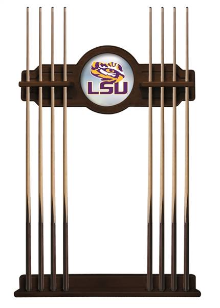 Louisiana State University Solid Wood Cue Rack with a Navajo Finish