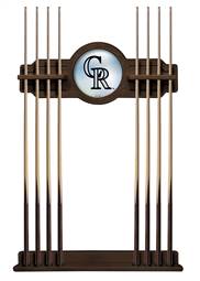 Colorado Rockies Solid Wood Cue Rack with a Navajo Finish