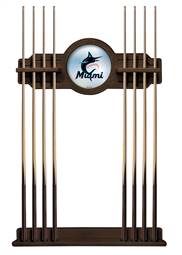 Miami Marlins Solid Wood Cue Rack with a Navajo Finish