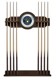 Milwaukee Brewers Solid Wood Cue Rack with a Navajo Finish