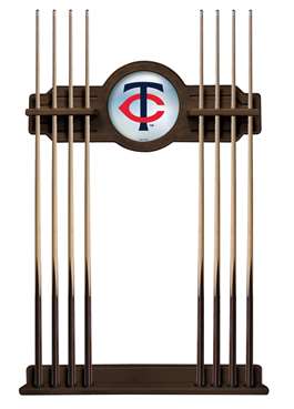 Minnesota Twins Solid Wood Cue Rack with a Navajo Finish