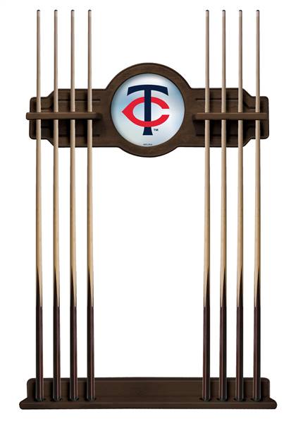 Minnesota Twins Solid Wood Cue Rack with a Navajo Finish