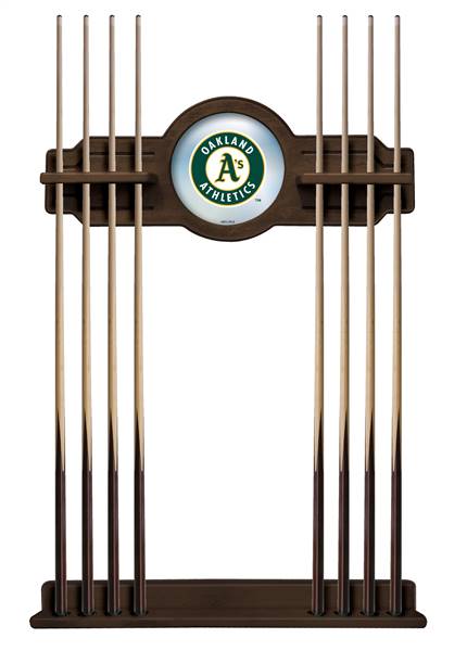 Oakland Athletics Solid Wood Cue Rack with a Navajo Finish