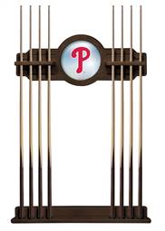 Philadelphia Phillies Solid Wood Cue Rack with a Navajo Finish