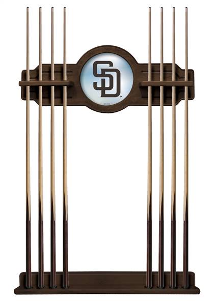 San Diego Padres Solid Wood Cue Rack with a Navajo Finish