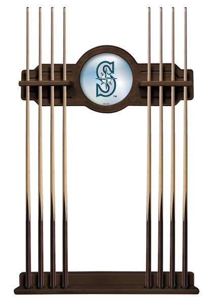 Seattle Mariners Solid Wood Cue Rack with a Navajo Finish