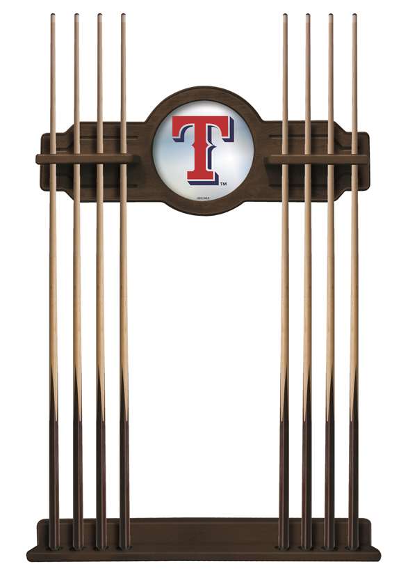 Texas Rangers Solid Wood Cue Rack with a Navajo Finish