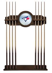 Toronto Blue Jays Solid Wood Cue Rack with a Navajo Finish