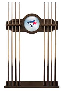 Toronto Blue Jays Solid Wood Cue Rack with a Navajo Finish