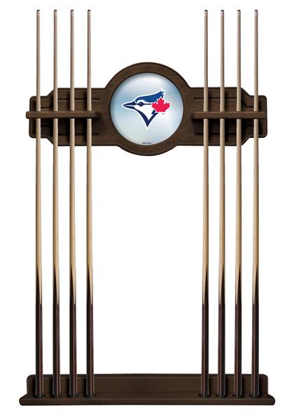 Toronto Blue Jays Solid Wood Cue Rack with a Navajo Finish