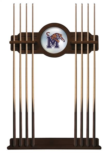 University of Memphis Solid Wood Cue Rack with a Navajo Finish