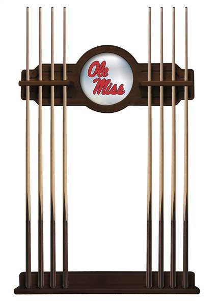 University of Mississippi Solid Wood Cue Rack with a Navajo Finish