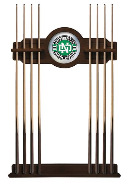 University of North Dakota Solid Wood Cue Rack with a Navajo Finish